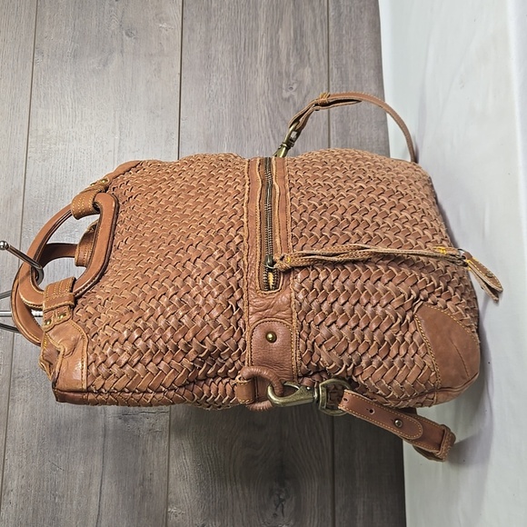 Cole Haan Cony Flap Woven Leather Crossbody Bag - Picture 2 of 14